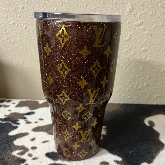 Brown glitter tumbler - Picture 2 of 5